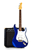 electric guitar with amplifier