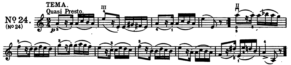 Paganini's Caprice No. 24, theme